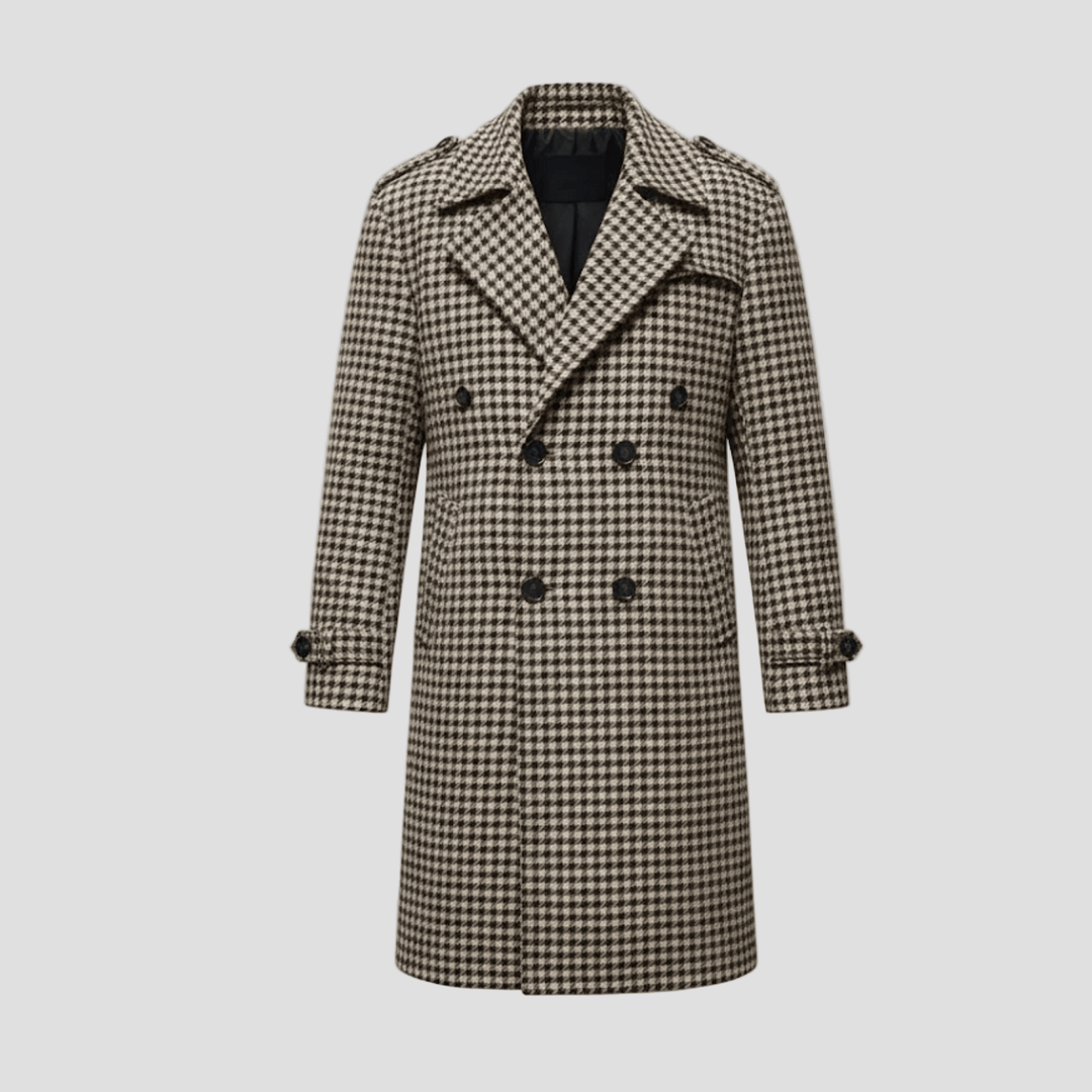 Dylan | Houndstooth Trench Coat