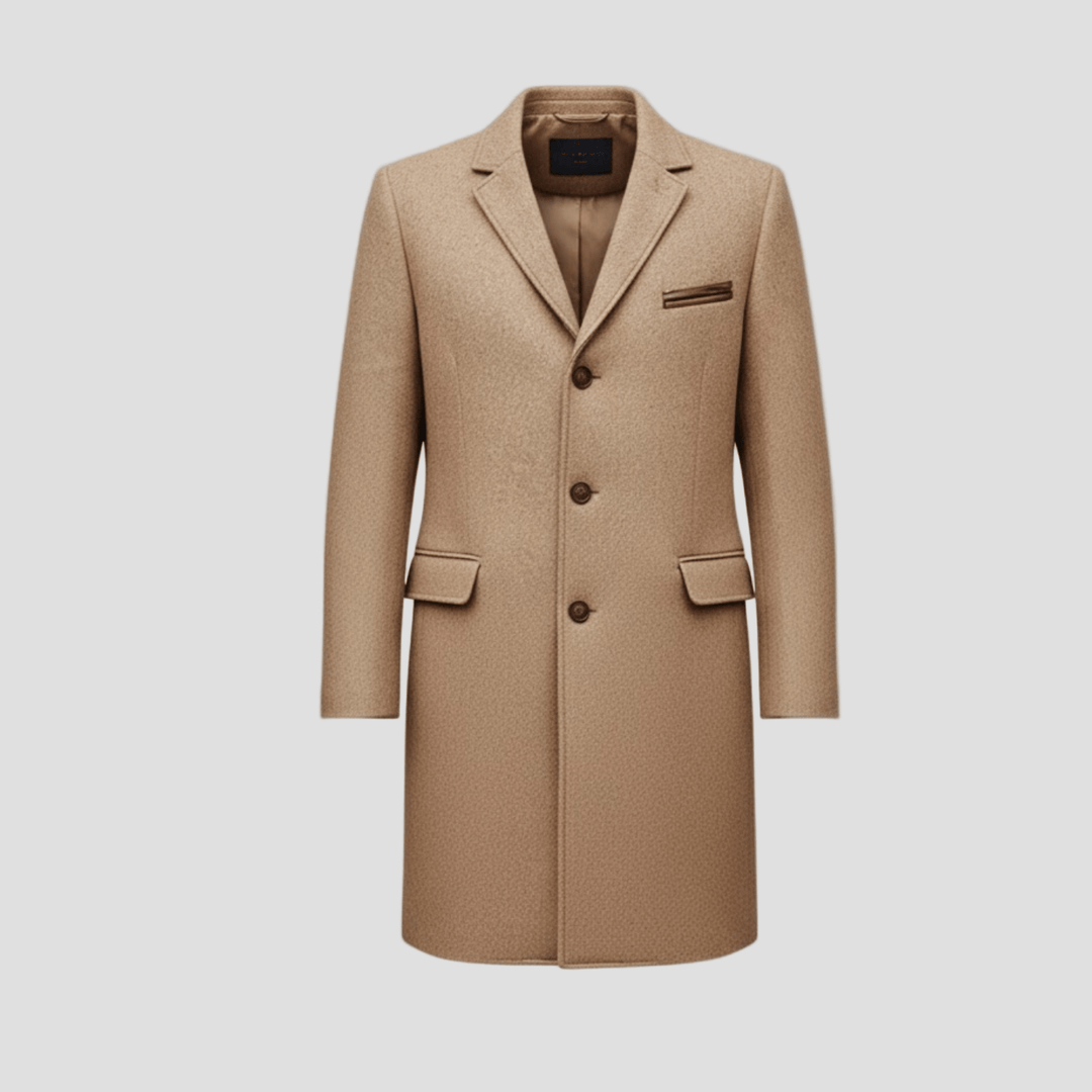 Aiden | Simple Wool Mid Coat