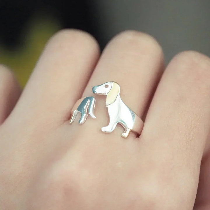 Sterling silver 925 dachshund ring – Adjustable size