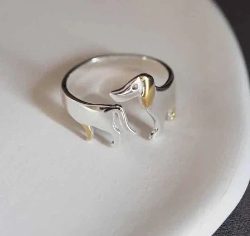 Sterling silver 925 dachshund ring – Adjustable size