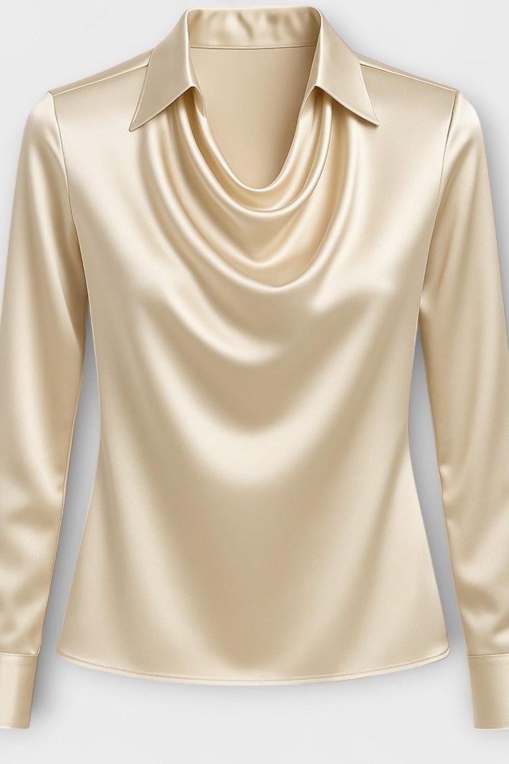 Sofia – Satin Blouse with a Shimmering Finish
