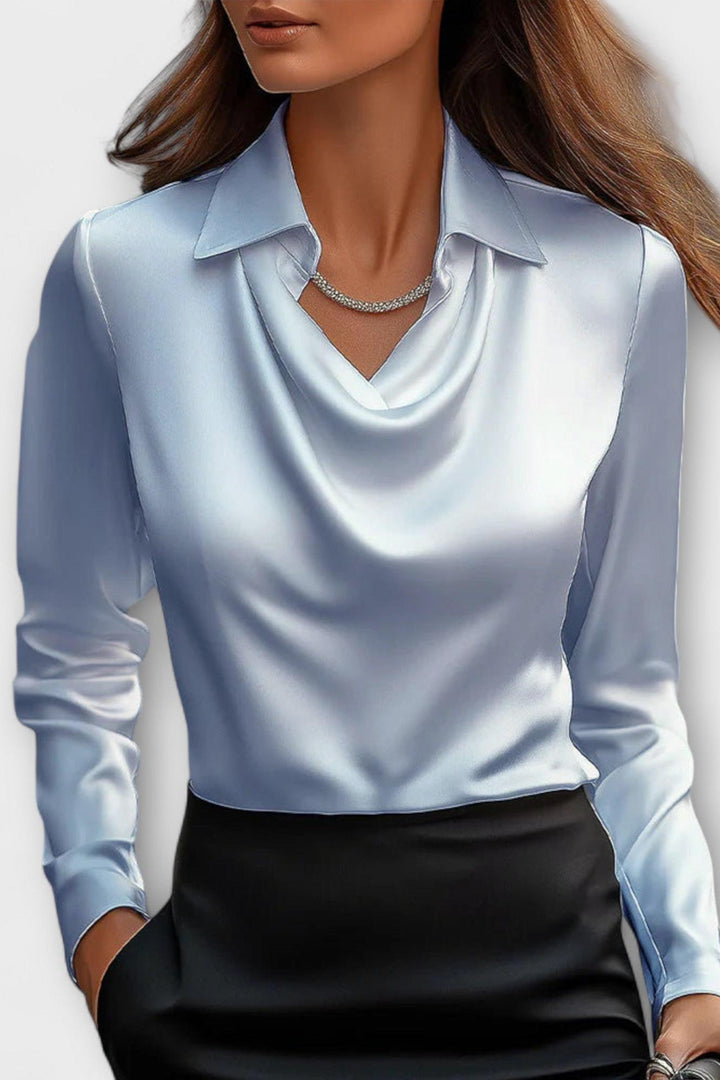 Sofia – Satin Blouse with a Shimmering Finish