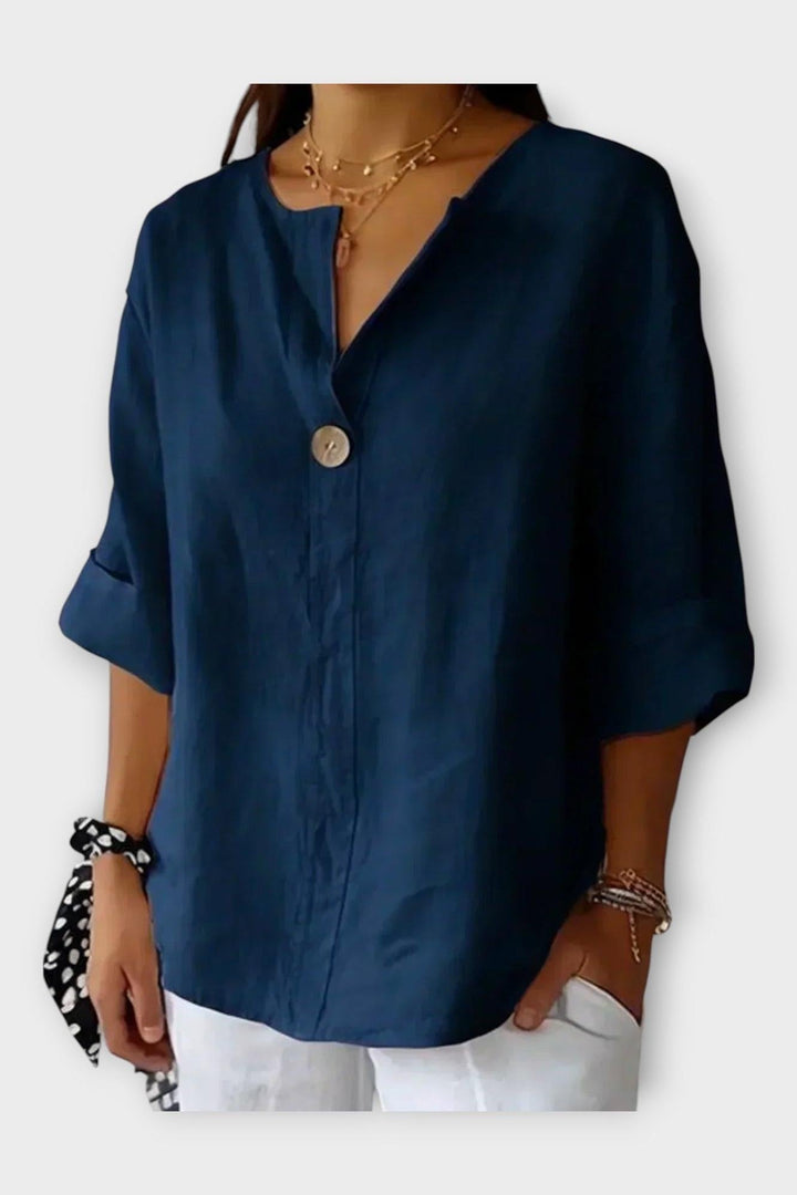 V-krční Knoflíková Tréninková Košile