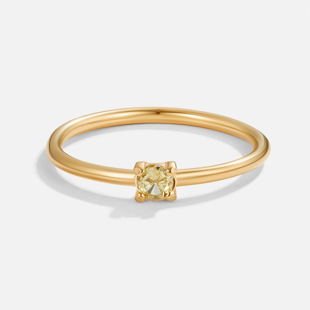 Golden Birthstone Rings