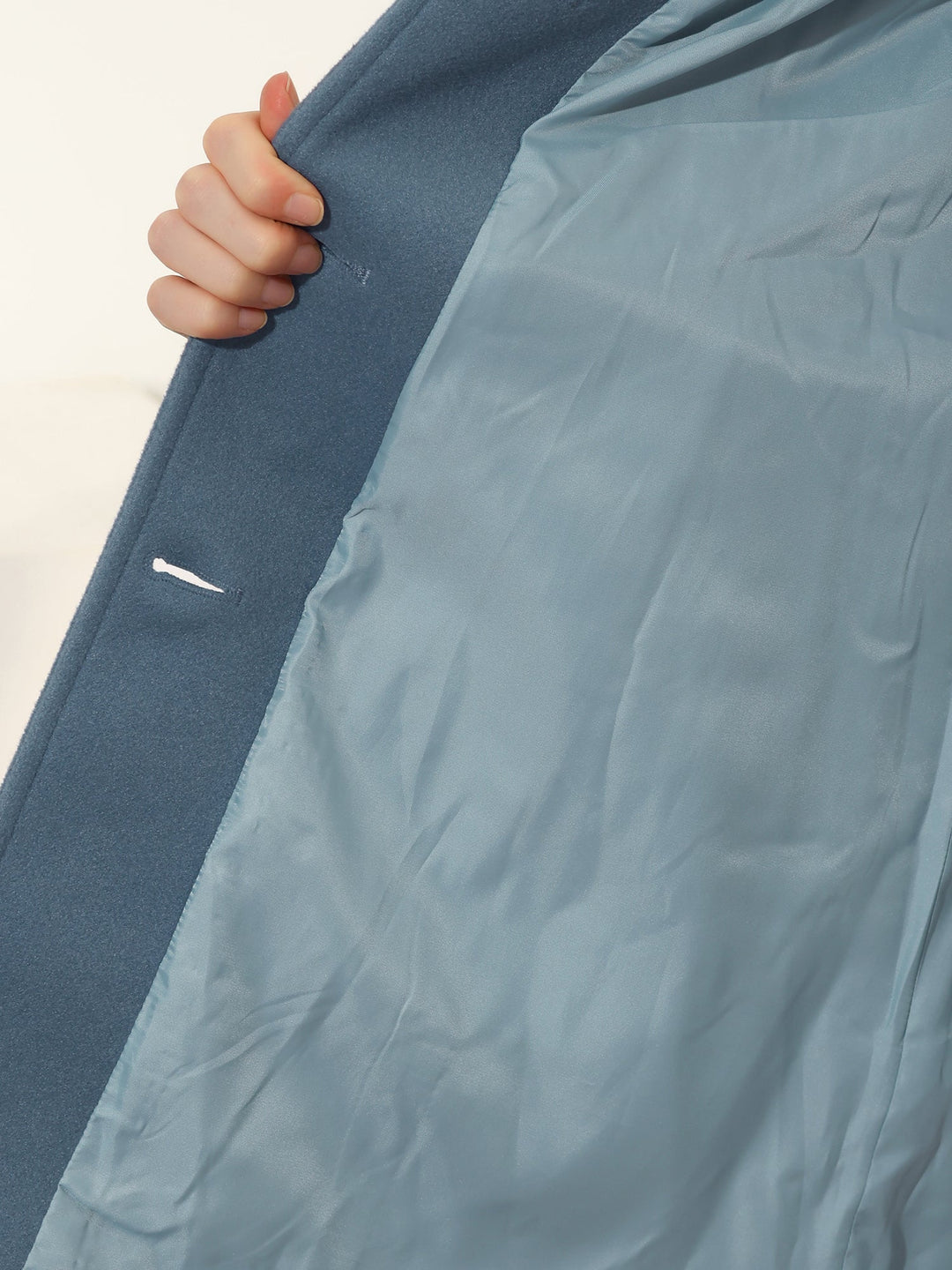 Lillia | Damski płaszcz zimowy z jednym guzikiem