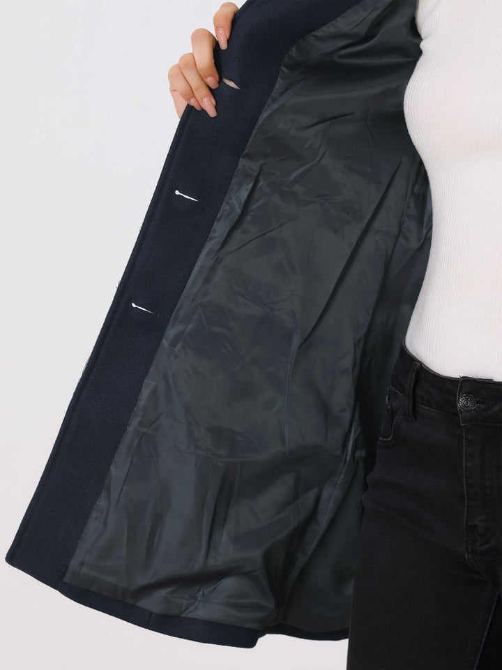 Lillia | Damski płaszcz zimowy z jednym guzikiem