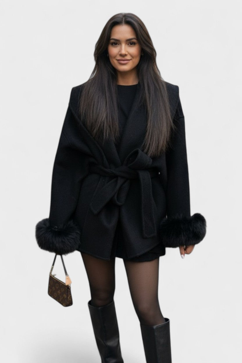 Dagmar™ | Stylowy płaszcz z ekoskóry